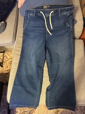 torrid Medium Blue Wide-Leg Drawstring Jeans size 2 weekend Jean